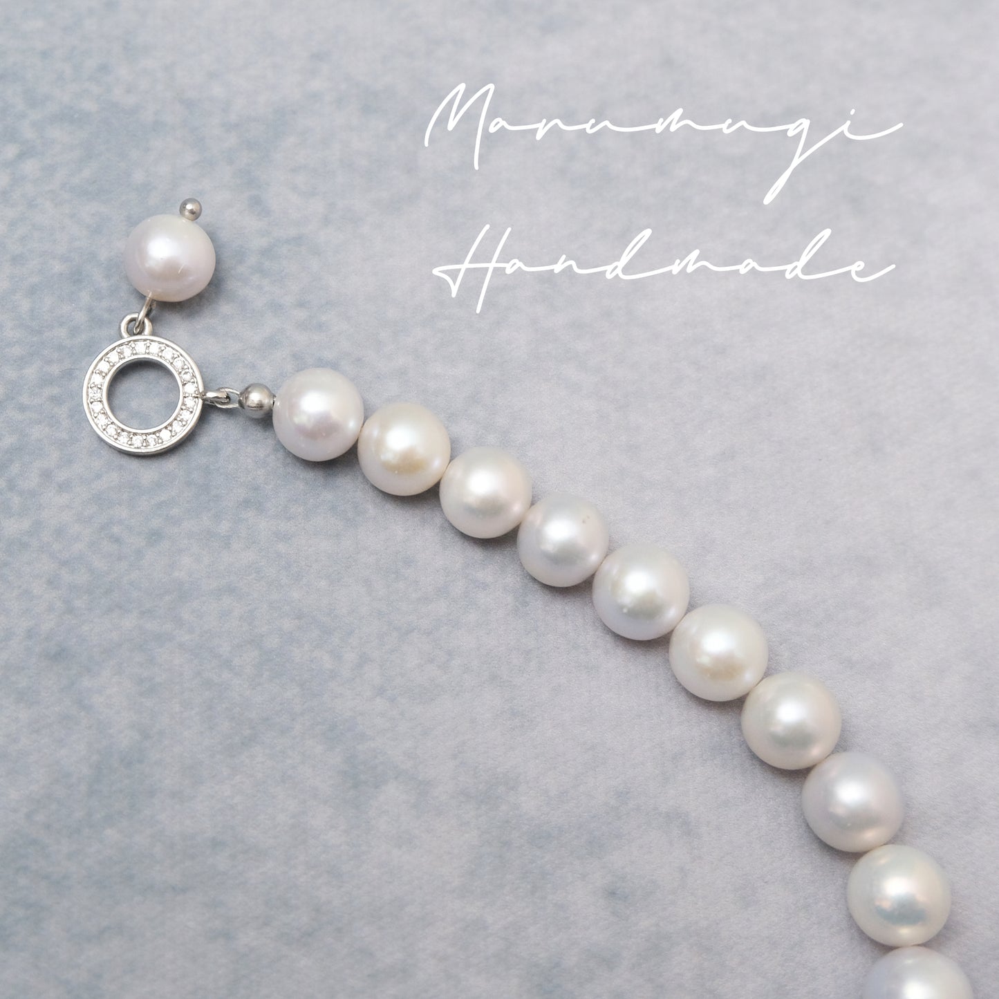 高級感淡水パールブレスレット