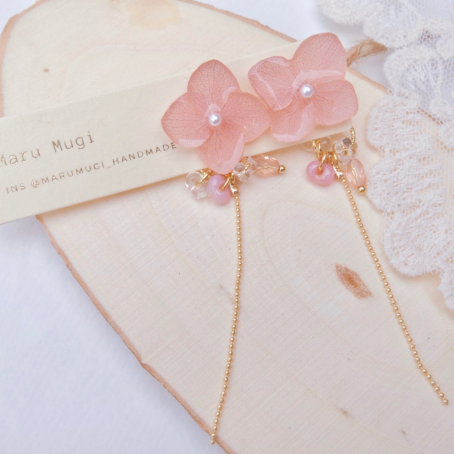 【夏セール10%off】2way 14kgf 紫陽花ピアス ドライフラワー　レジンピアス sv925製ピアスポスト アレルギー対応 うるうる ゆらゆら