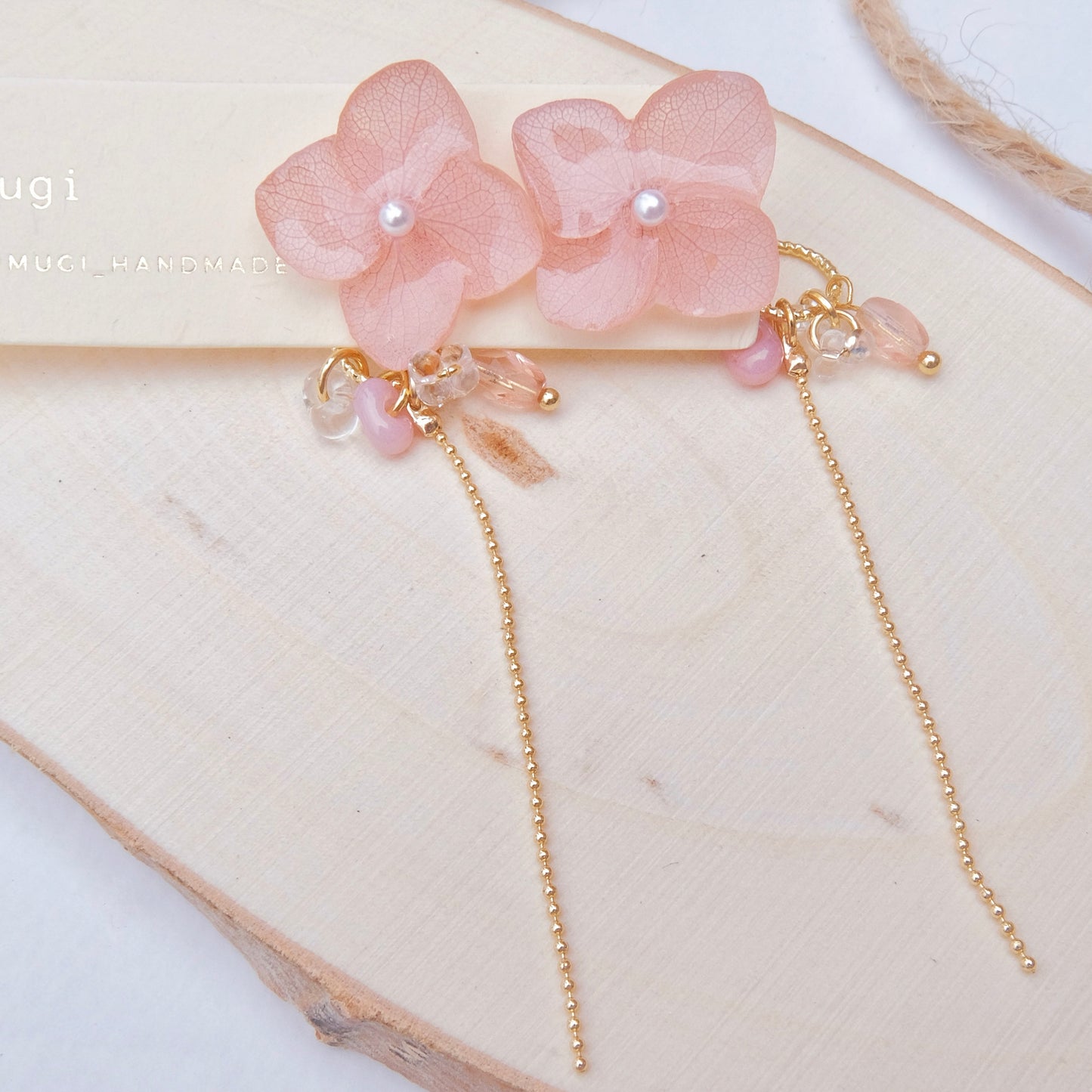 【夏セール10%off】2way 14kgf 紫陽花ピアス ドライフラワー　レジンピアス sv925製ピアスポスト アレルギー対応 うるうる ゆらゆら