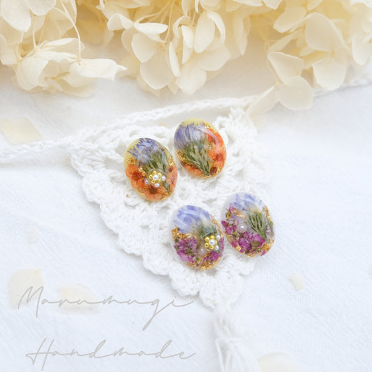 現品「Garden」ピアス（イヤリングにも変更可）