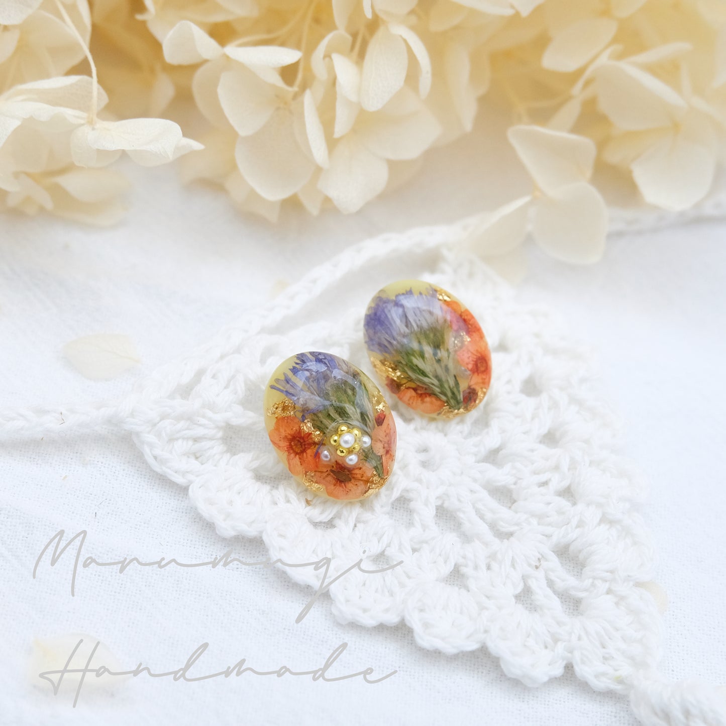 現品「Garden」ピアス（イヤリングにも変更可）
