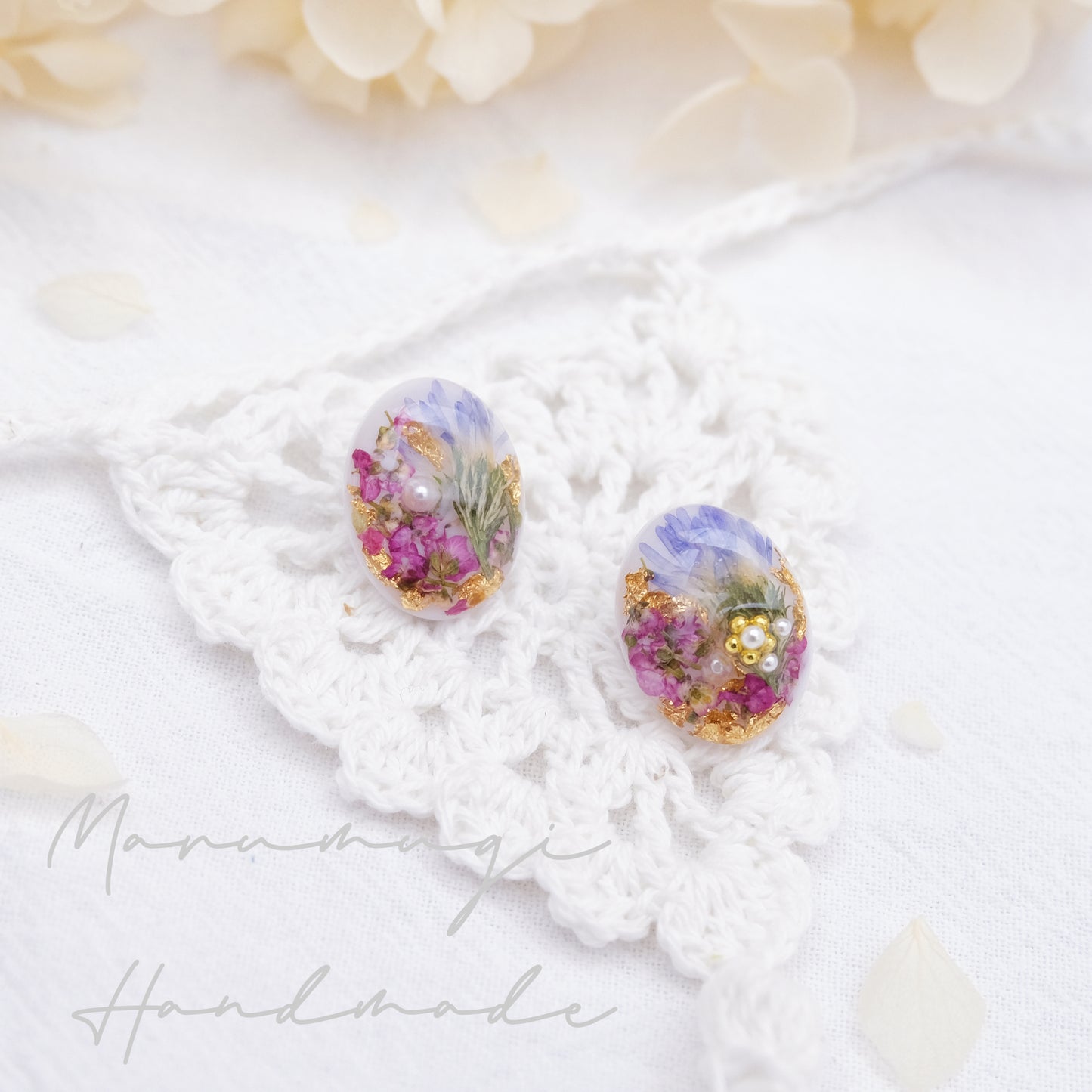現品「Garden」ピアス（イヤリングにも変更可）