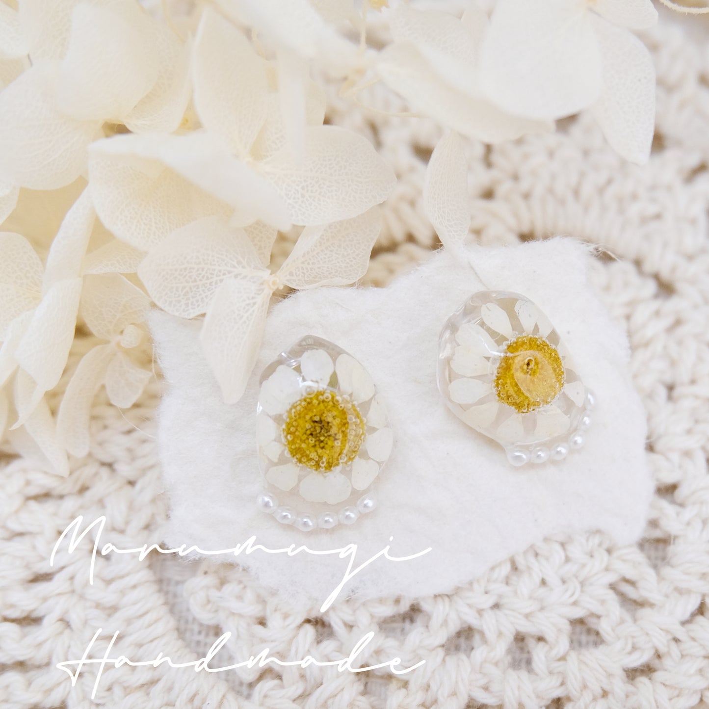 「雛菊🌼のささやき」第一弾　リング・ピアス（イヤリングにも変更可）
