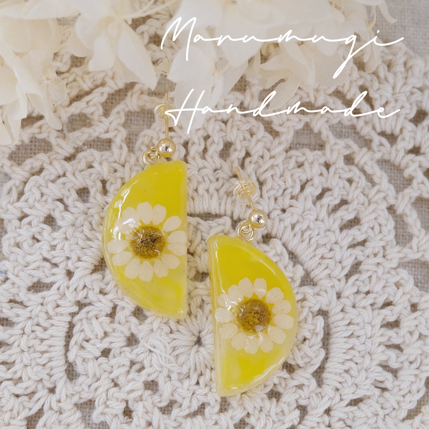 「雛菊🌼のささやき」第一弾　リング・ピアス（イヤリングにも変更可）