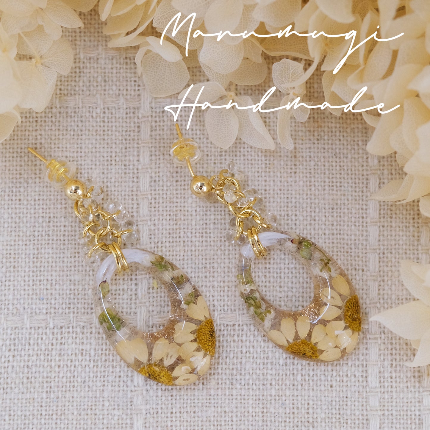 「雛菊🌼のささやき」第一弾　リング・ピアス（イヤリングにも変更可）
