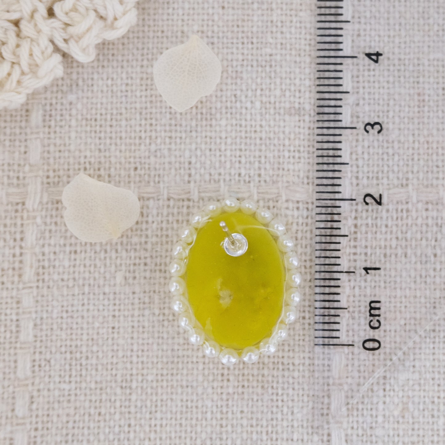 現品「雫と花」ピアス（イヤリングにも変更可）