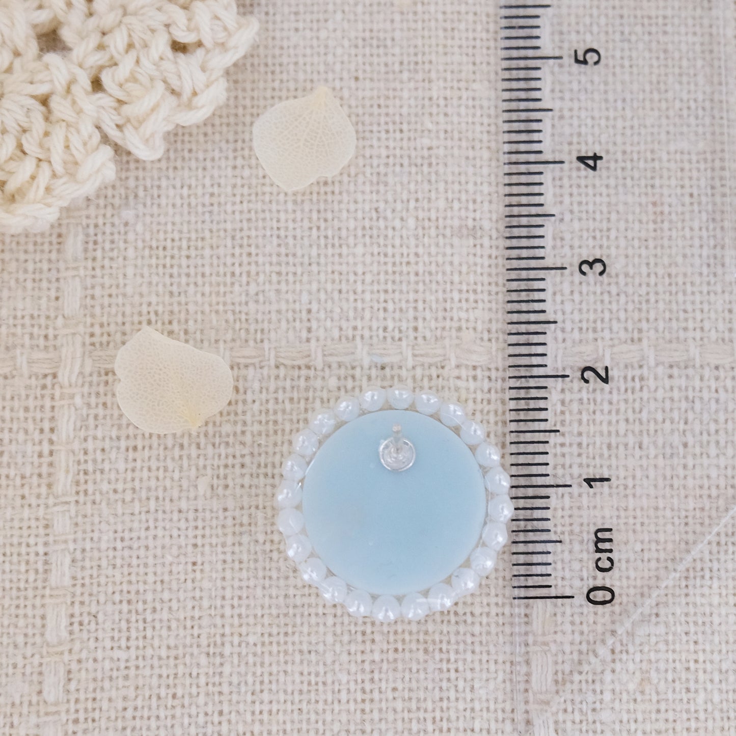 現品「雫と花」ピアス（イヤリングにも変更可）