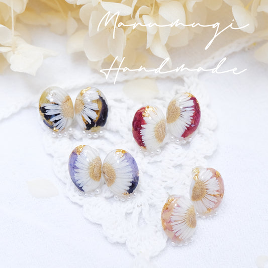 💐「パンジー×デージー」ピアス