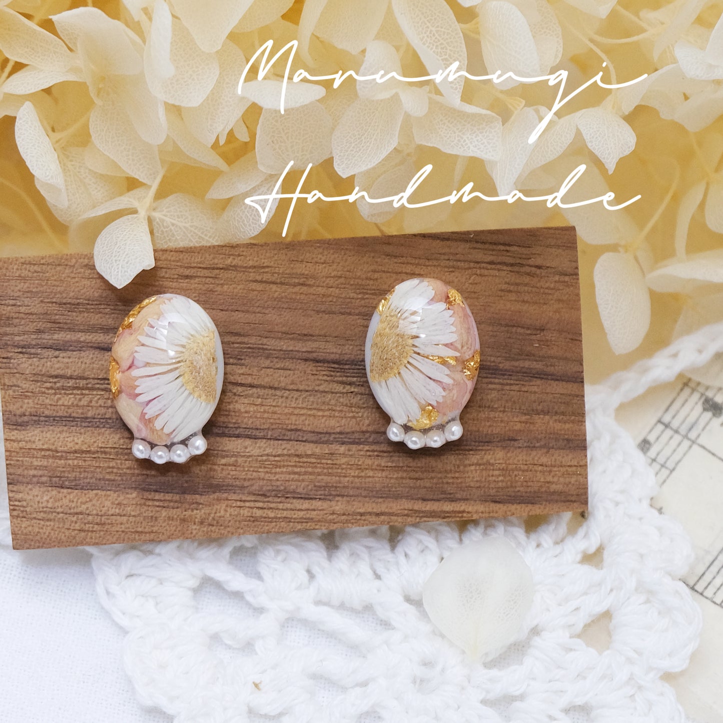 💐「パンジー×デージー」ピアス