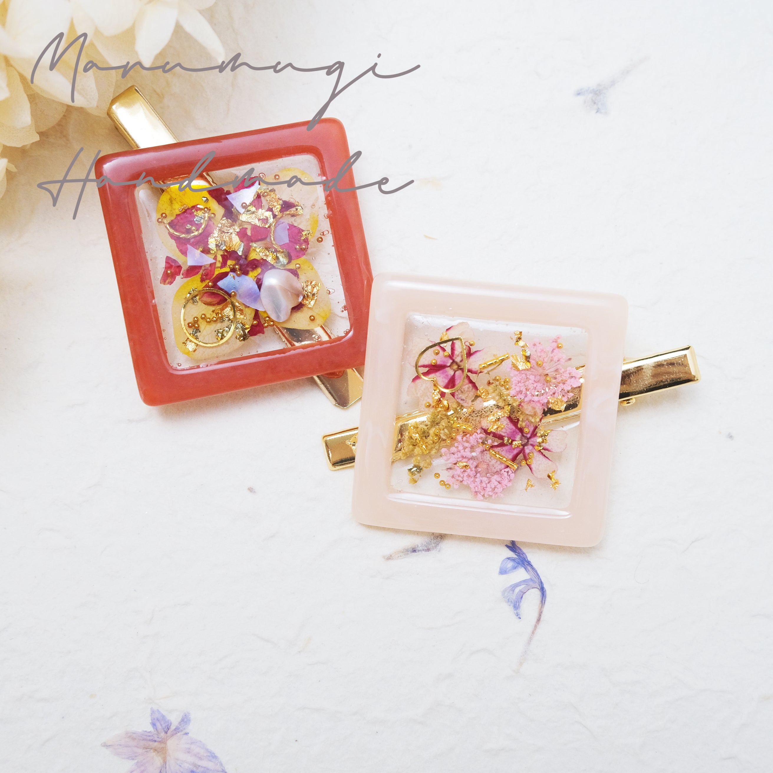 小花ヘアクリップ – MaruMugi handmade