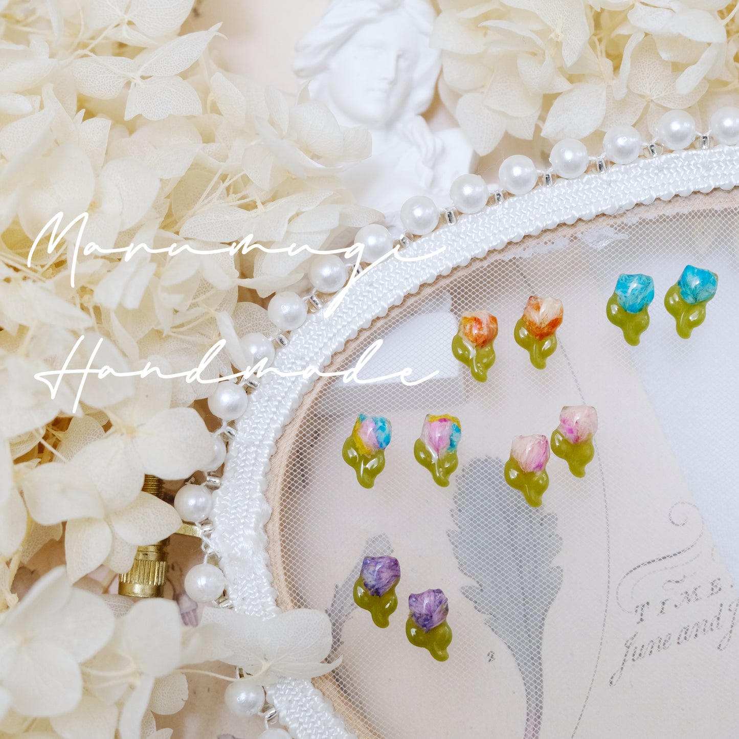 現品 ミニチューリップ🌷のピアス （イヤリングにも変更可）