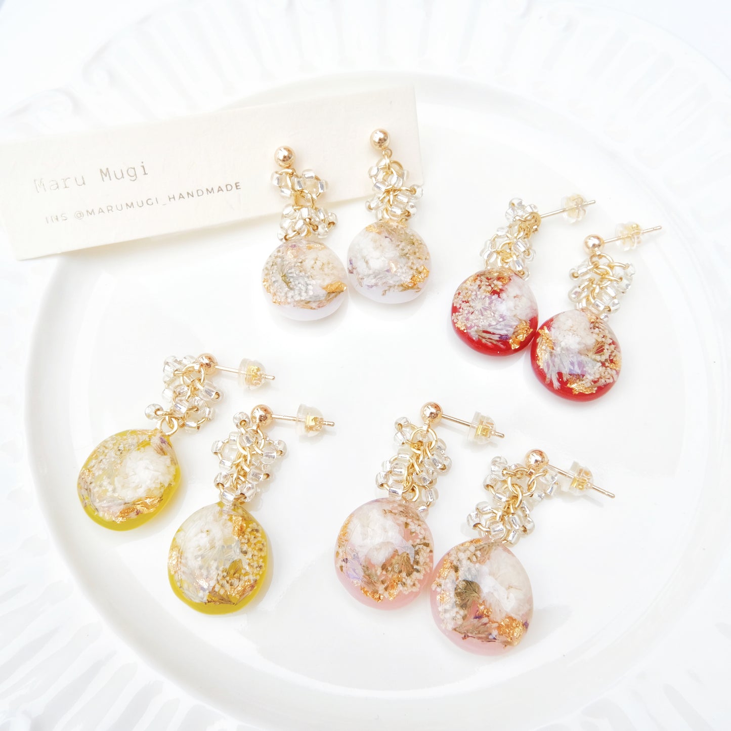 【夏セール10%off】「レースフラワー」ピアス・イヤリング変更可  大ぶり sv925製 アレルギー対応 うるうる ゆらゆら