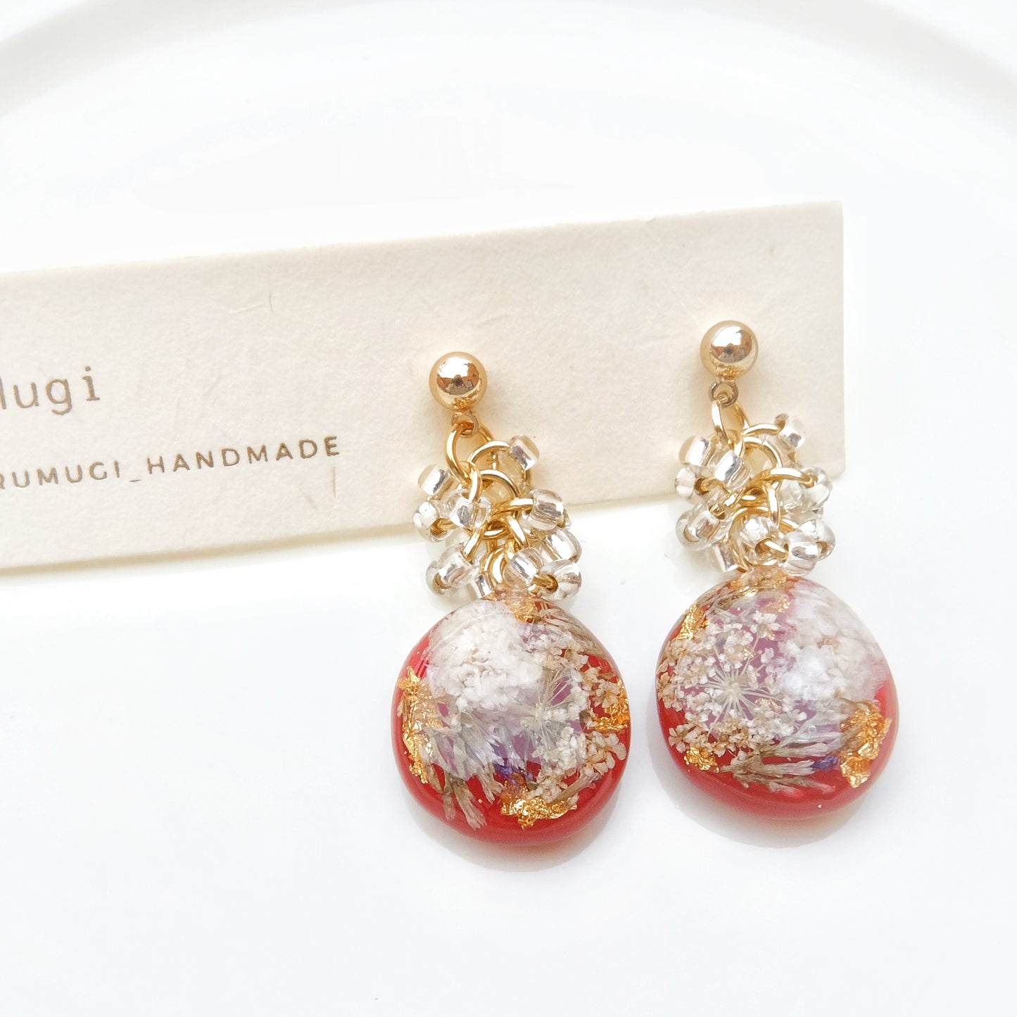 【夏セール10%off】「レースフラワー」ピアス・イヤリング変更可  大ぶり sv925製 アレルギー対応 うるうる ゆらゆら
